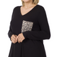 Black long sleeve with leopard pocket