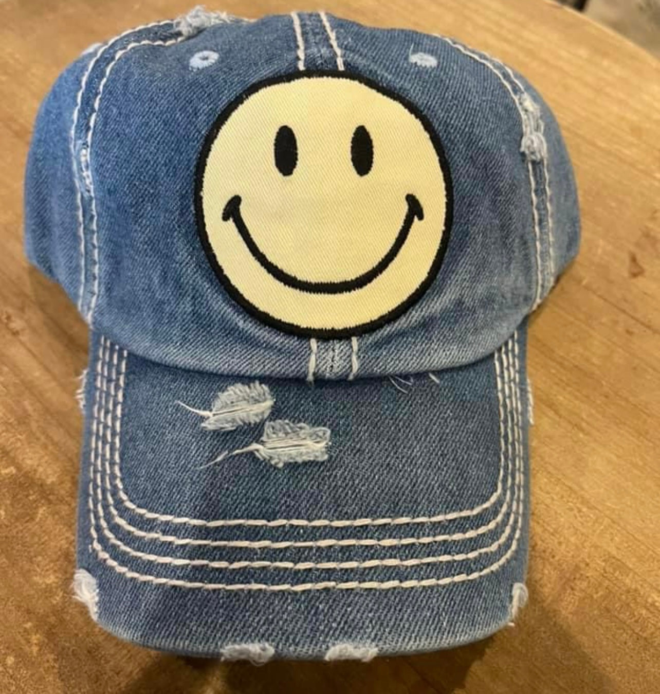 Blue Jean Smiley hat