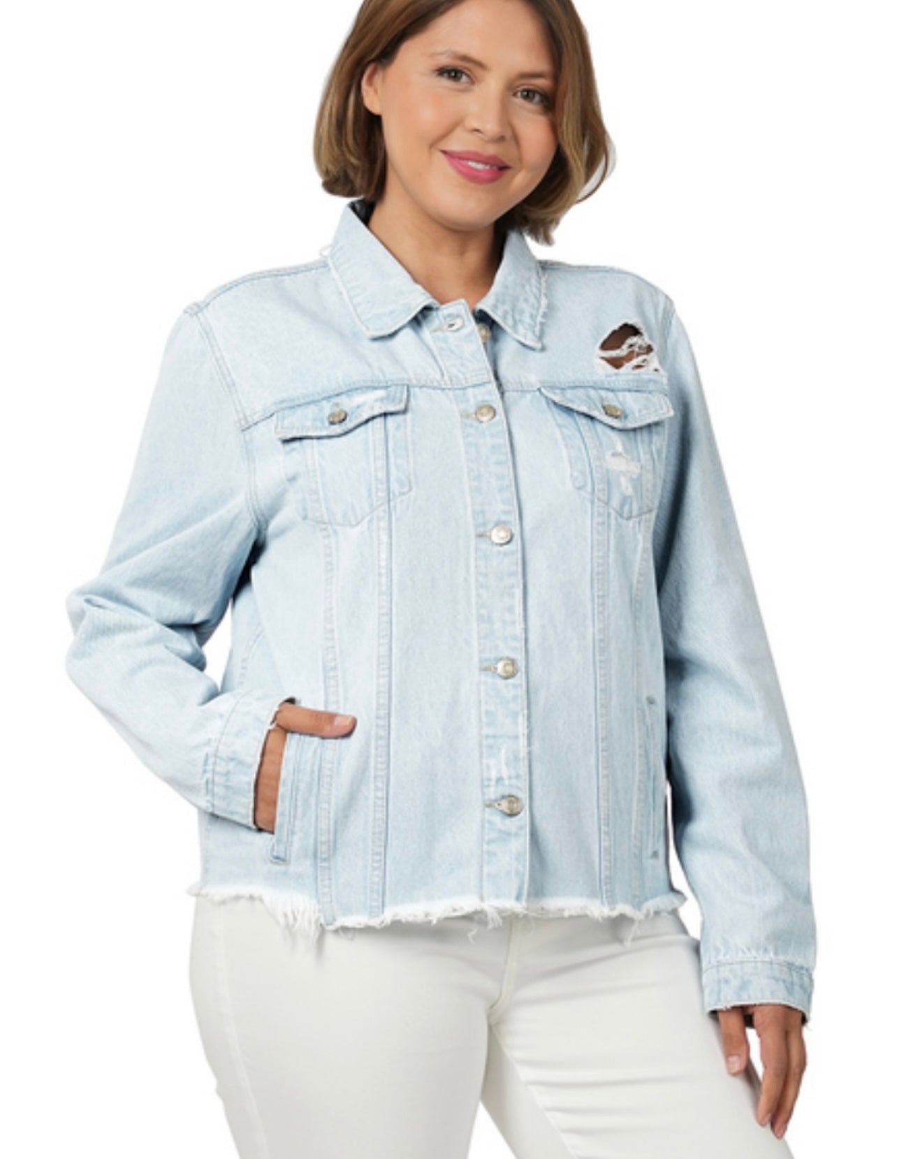 Distressed Denim jacket