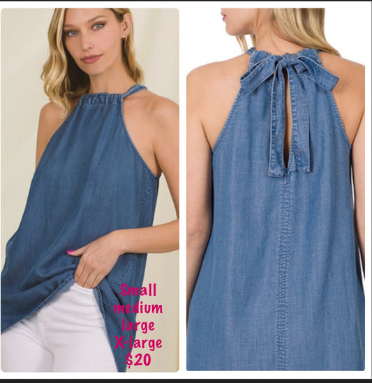 Denim Halter top