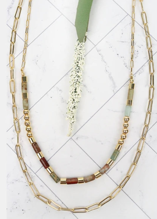 Double layered necklace