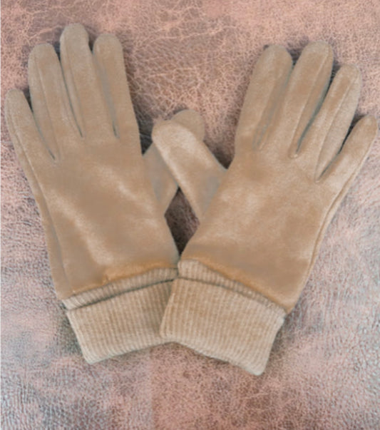 Tan smart finger gloves