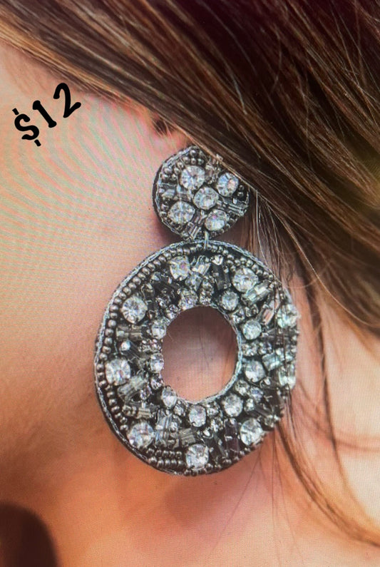 Beautiful rhinestone earrings