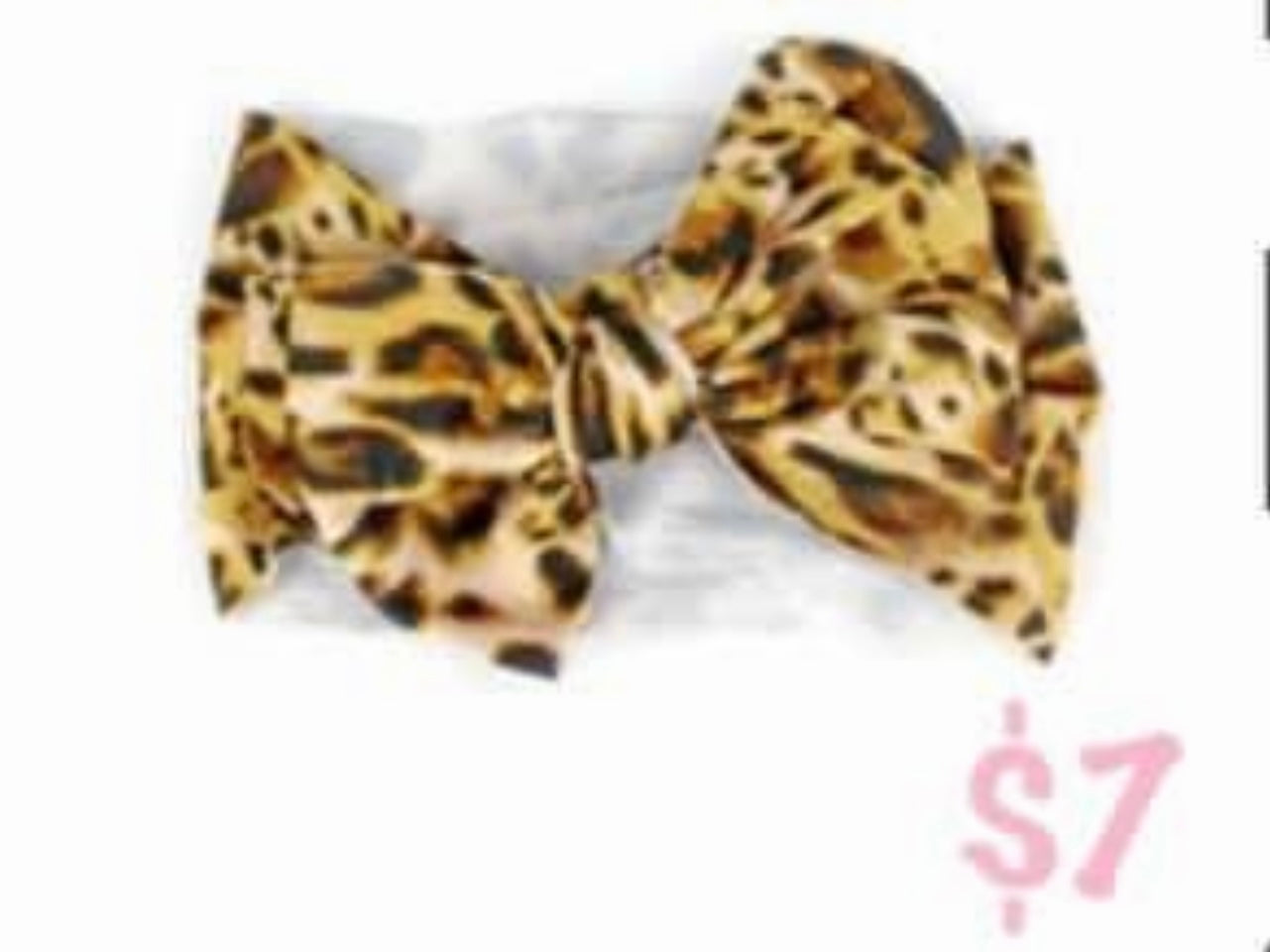 Little girl leopard bow