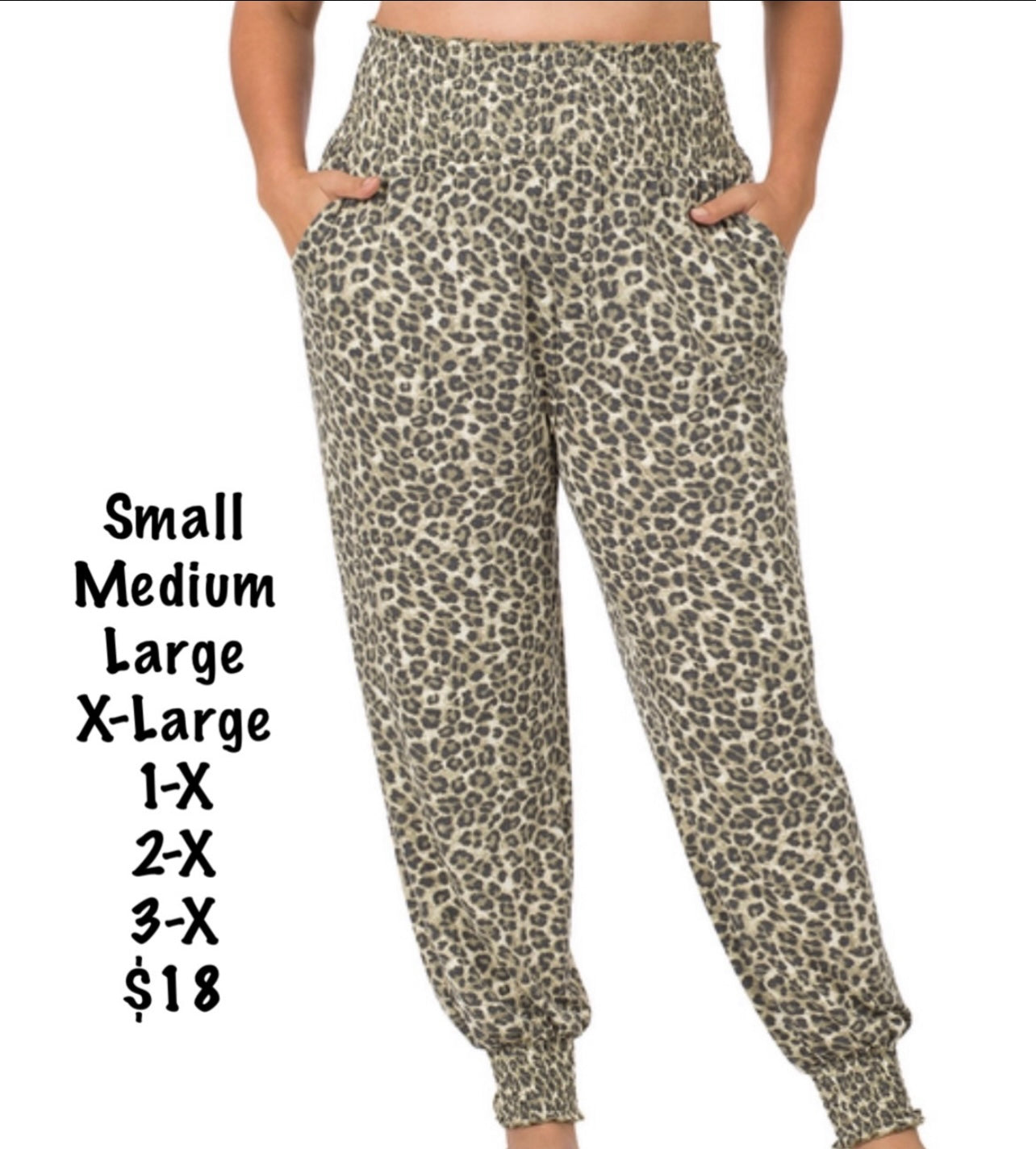 Leopard joggers